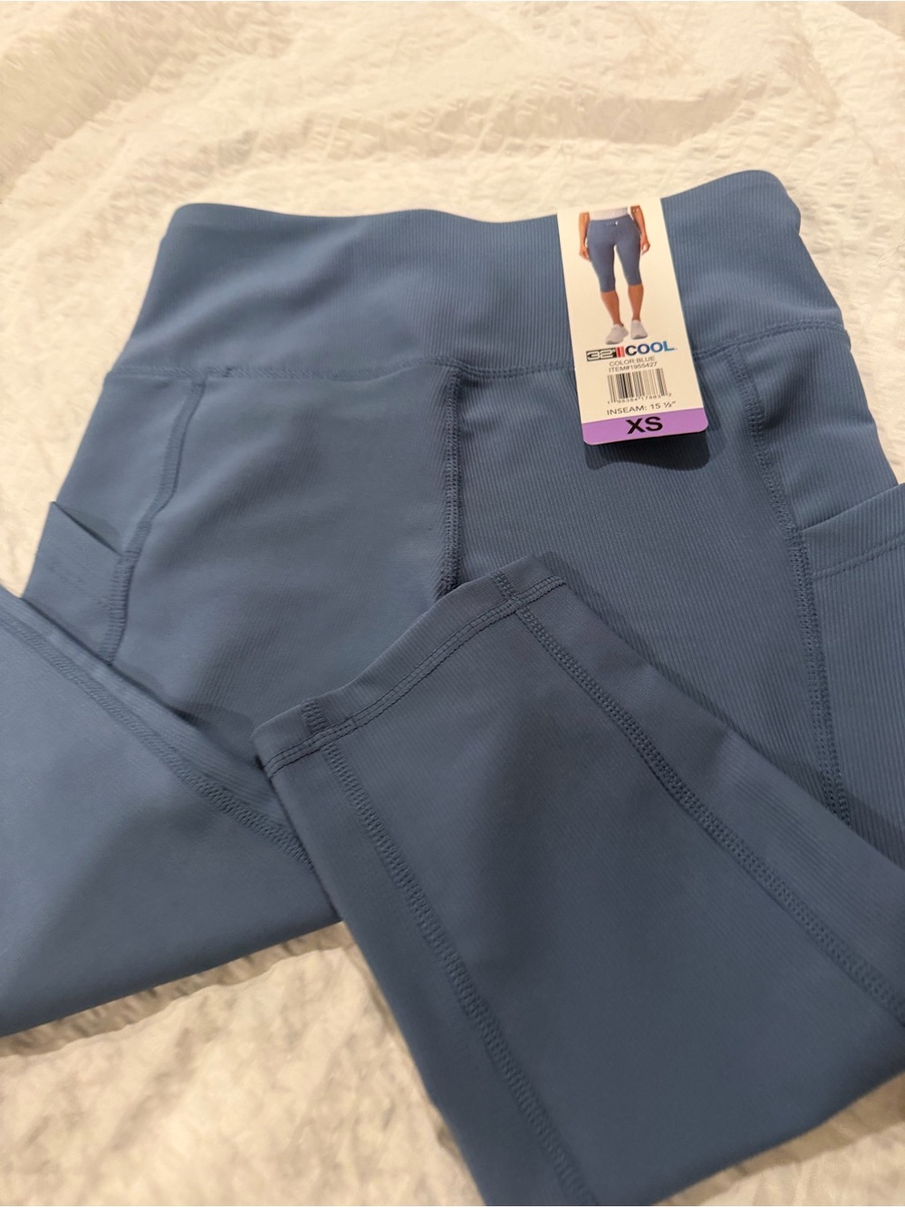32 Degrees Women's Capri Leggings - Dusty Blue